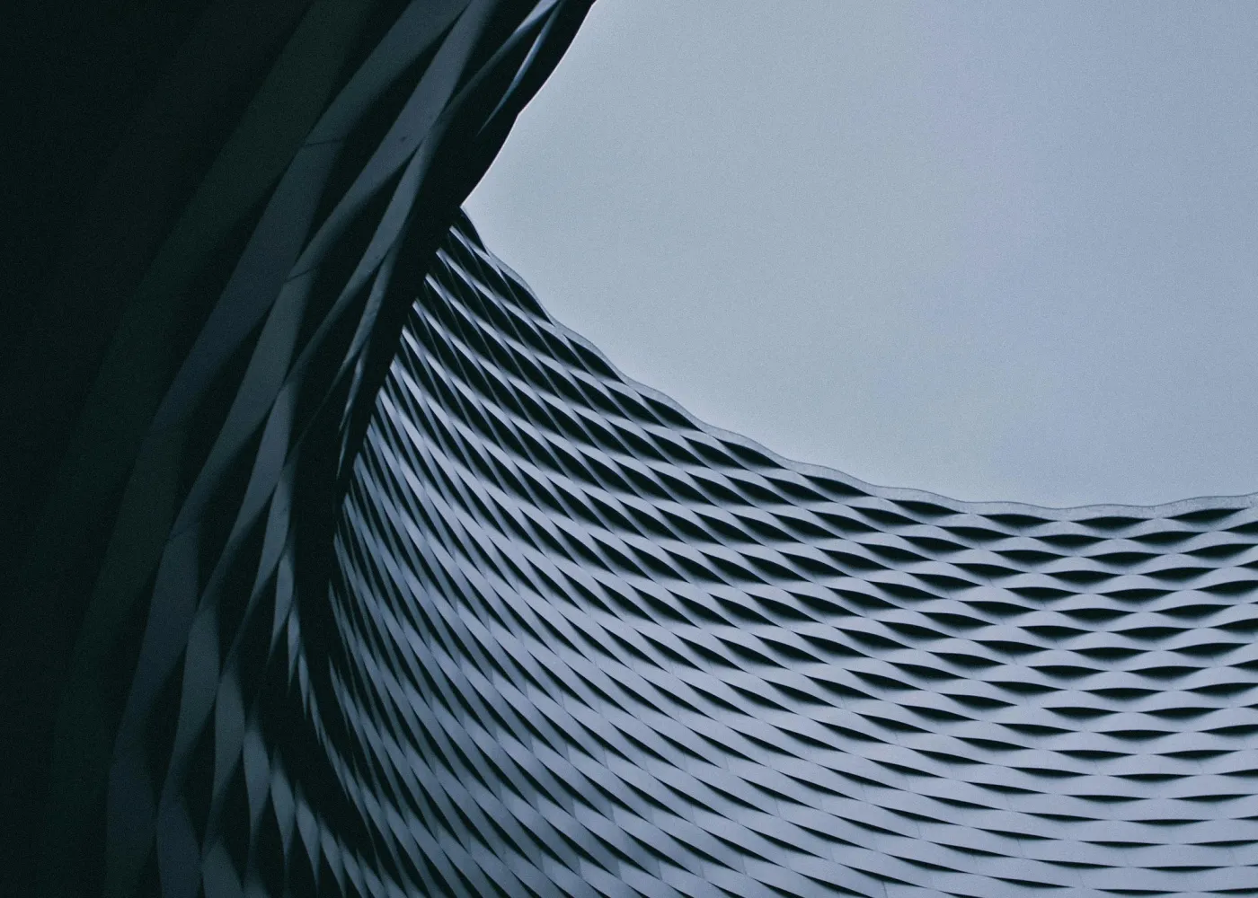 A sweeping curved facade